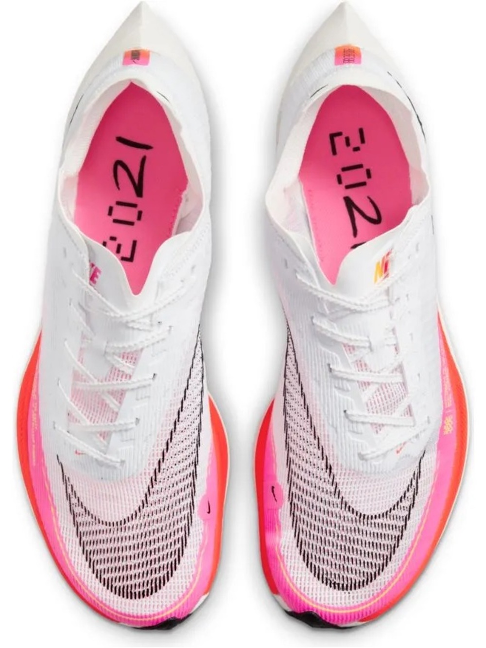 Nike Women's White Pink Orange ZoomX Running Shoe